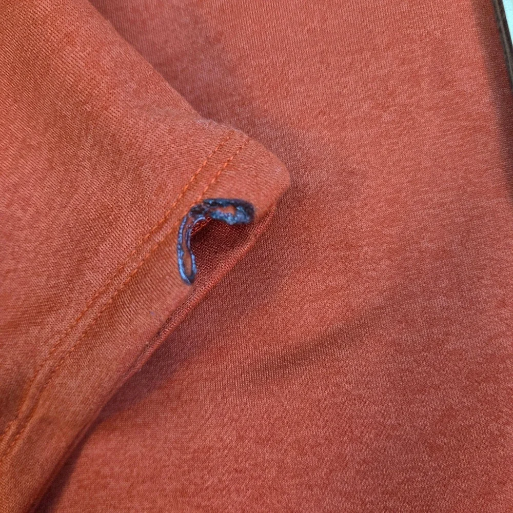 The North Face Fleece Jacket Mens L Full Zip Chest Pocket Brother's Logo Orange